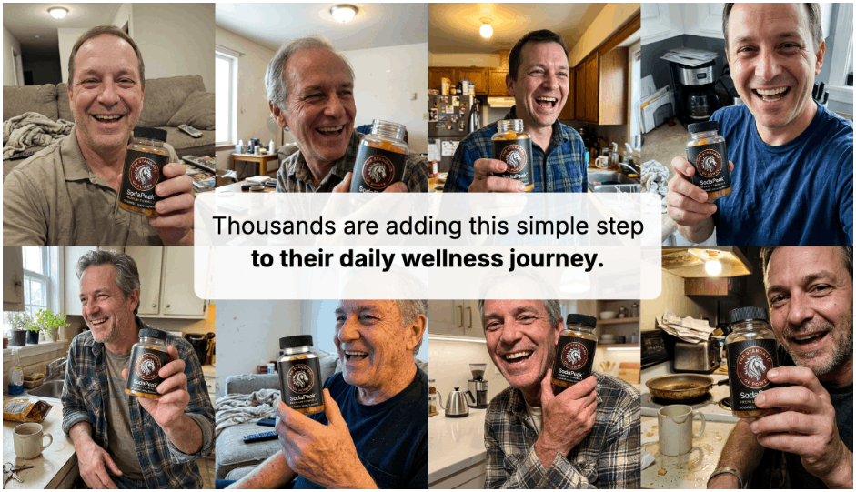 Happy SodaPeak customers holding bottles